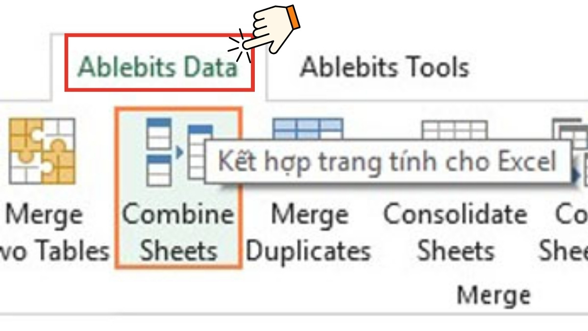 Hướng dẫn sử dụng CONSOLIDATE trong Excel bước 1