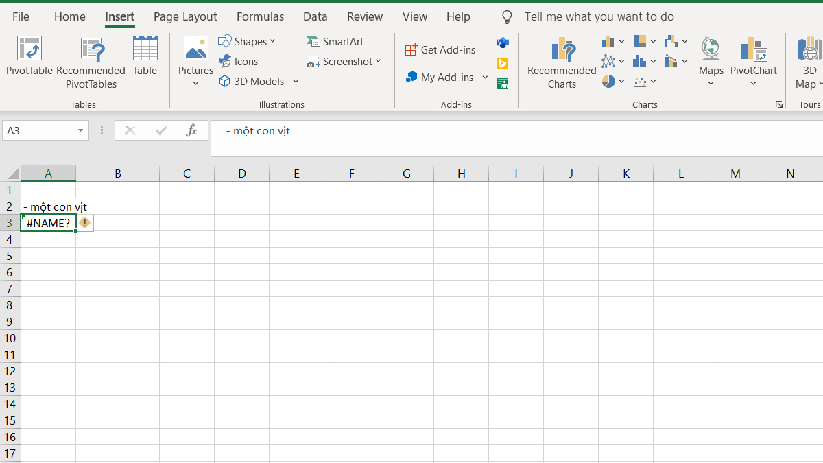 Bước 2 sử dụng ký tự gạch đầu dòng trong Excel