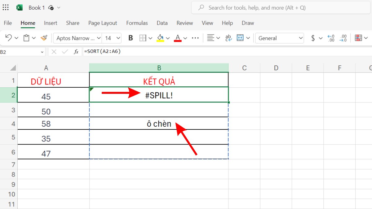 Lỗi SPILL trong Excel là gì?