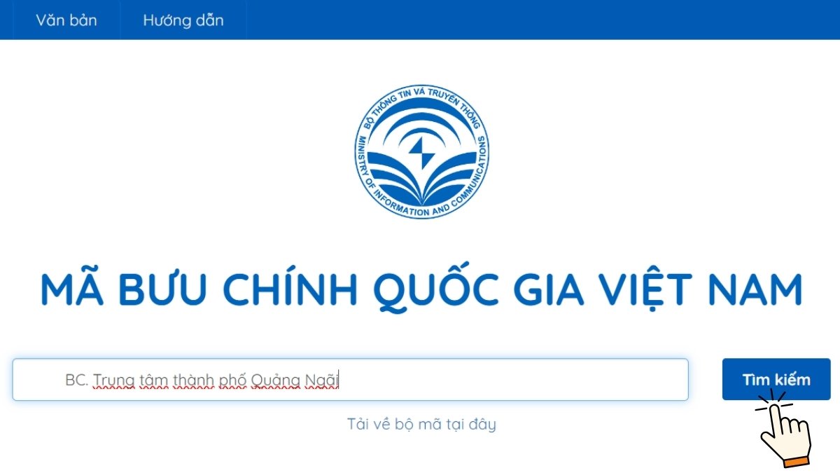 Cách tra cứu mã bưu chính Quảng Ngãi online bước 3
