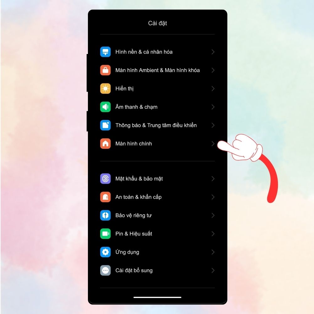 Cách tắt ẩn thanh điều hướng Xiaomi 1