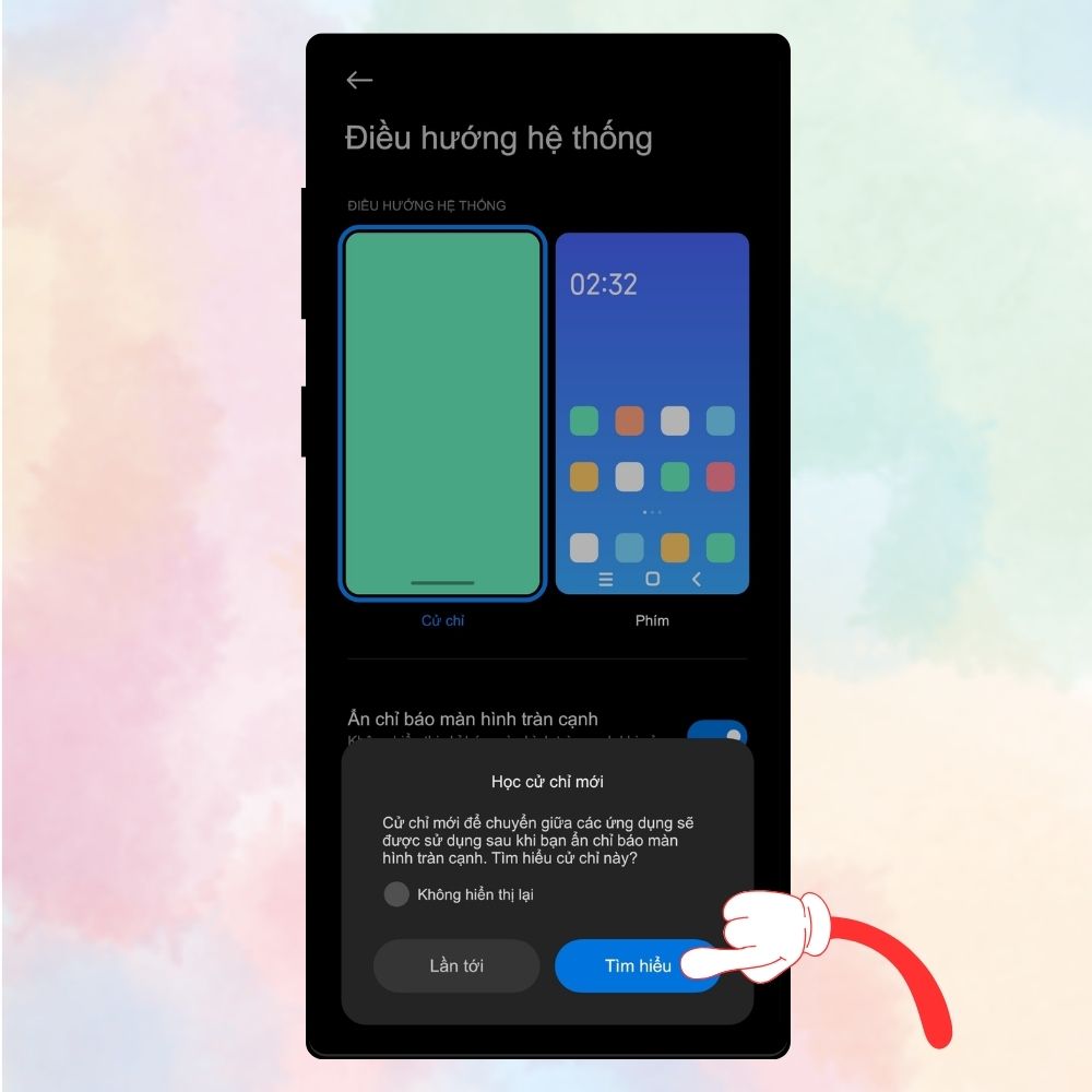 Cách tắt ẩn thanh điều hướng Xiaomi 4
