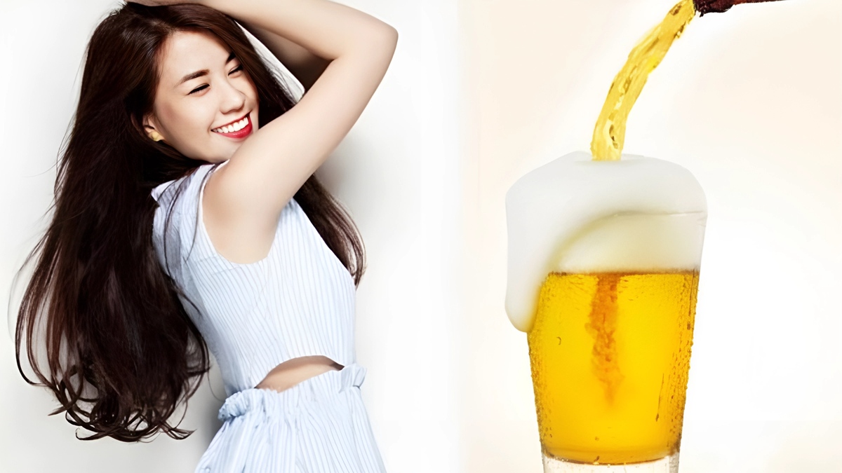 Tác dụng thần kỳ của việc rửa mặt bằng bia