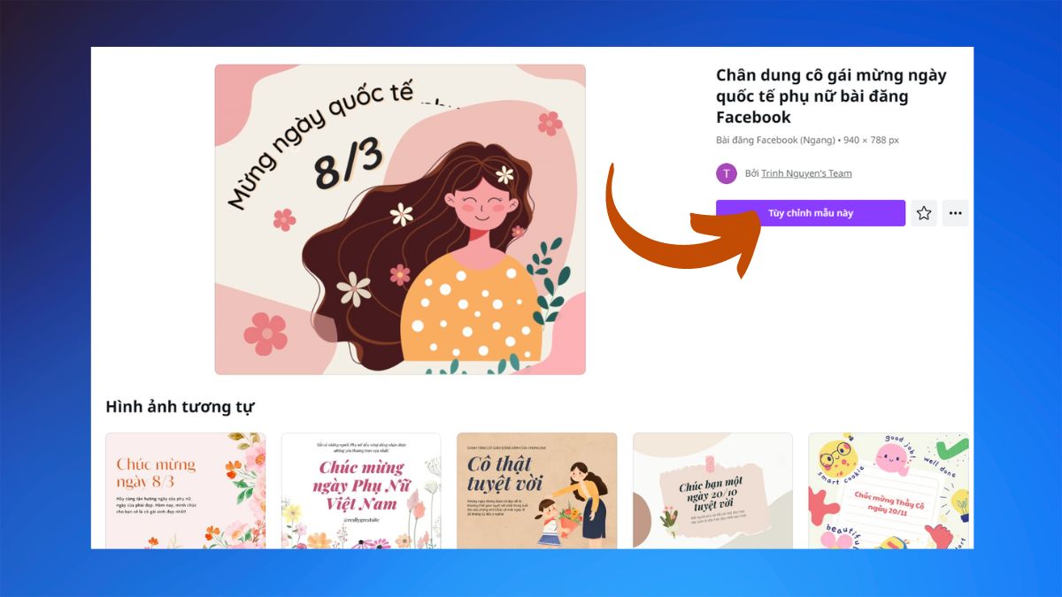 Cách làm thiệp 8/3 kèm lời chúc ý nghĩa bằng Canva 4
