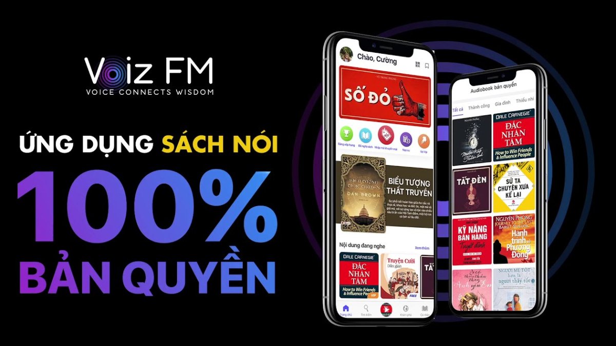Voiz Fm - app ứng dụng nghe sách nói miễn phí