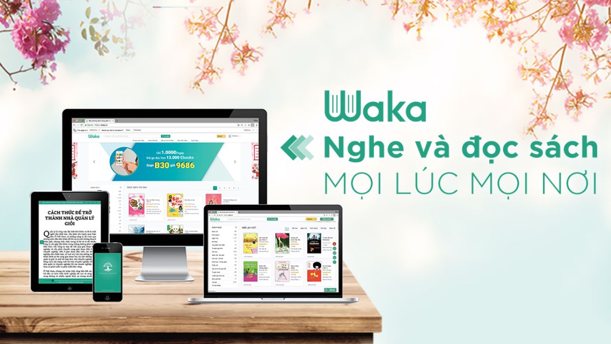 Web đọc sách online free Waka.vn