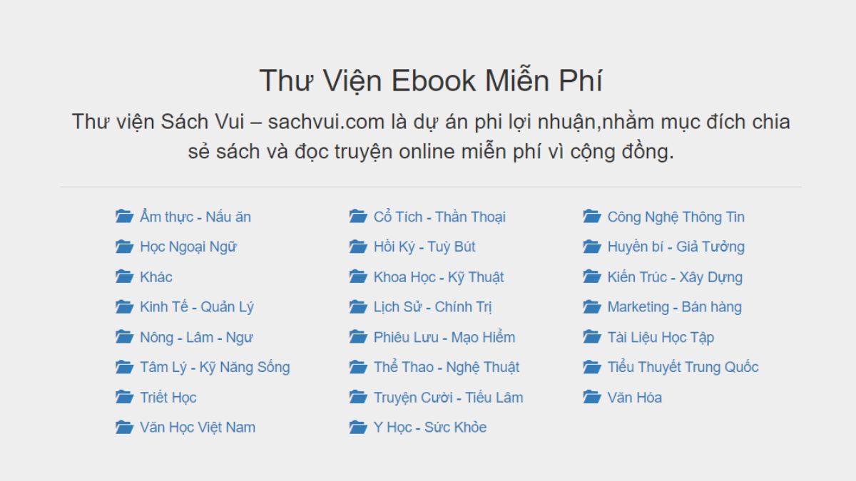 Web đọc sách online miễn phí