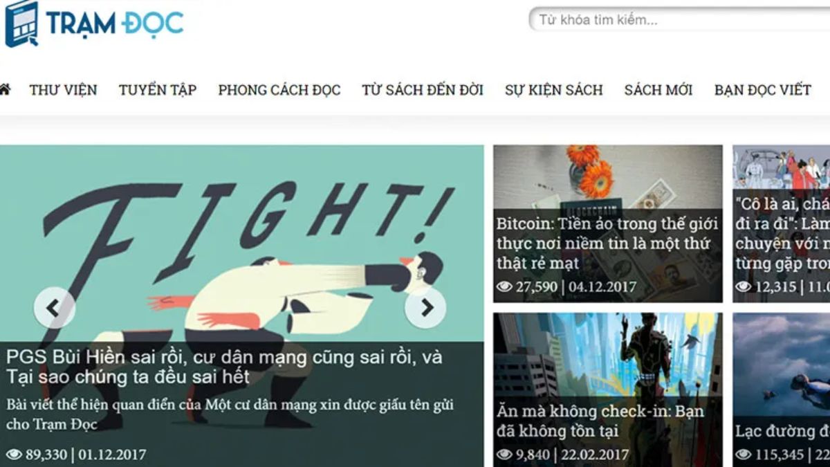 Web đọc sách free