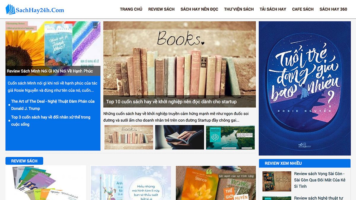 Web đọc sách online free SachHay24H.com