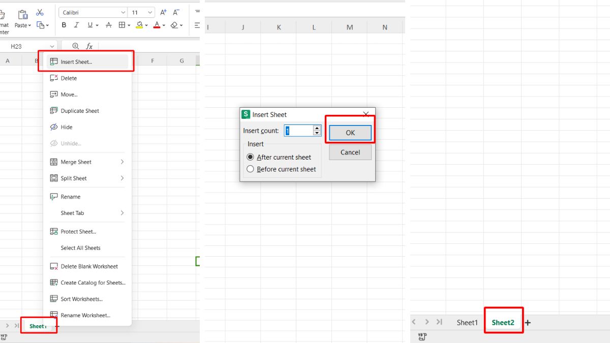 Cách tạo worksheet trong excel là gì?