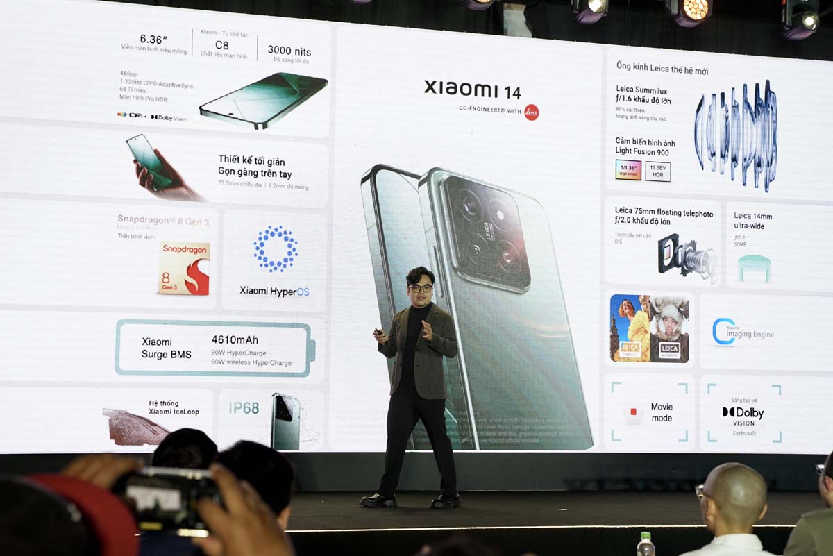 Xiaomi 14 được trang bị vi xử lyú Snapdragon 8 Gen 3