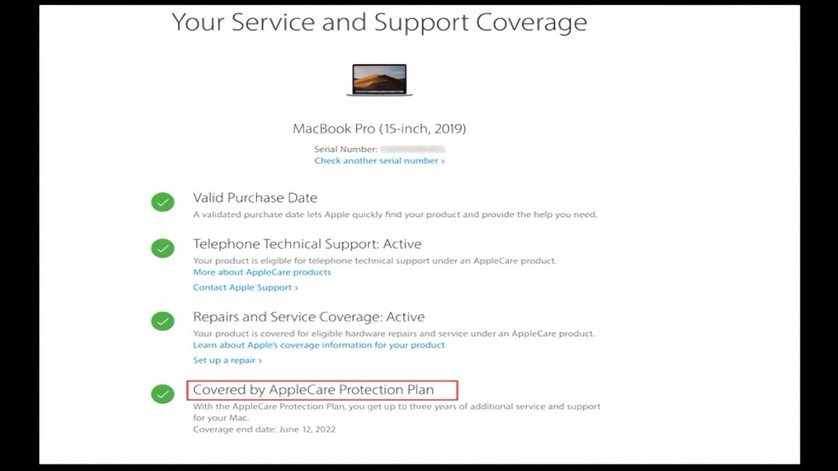 Hướng dẫn check, kích hoạt Apple Care