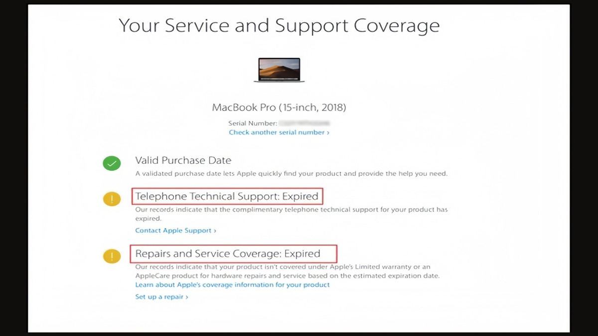 Hướng dẫn check Apple Care