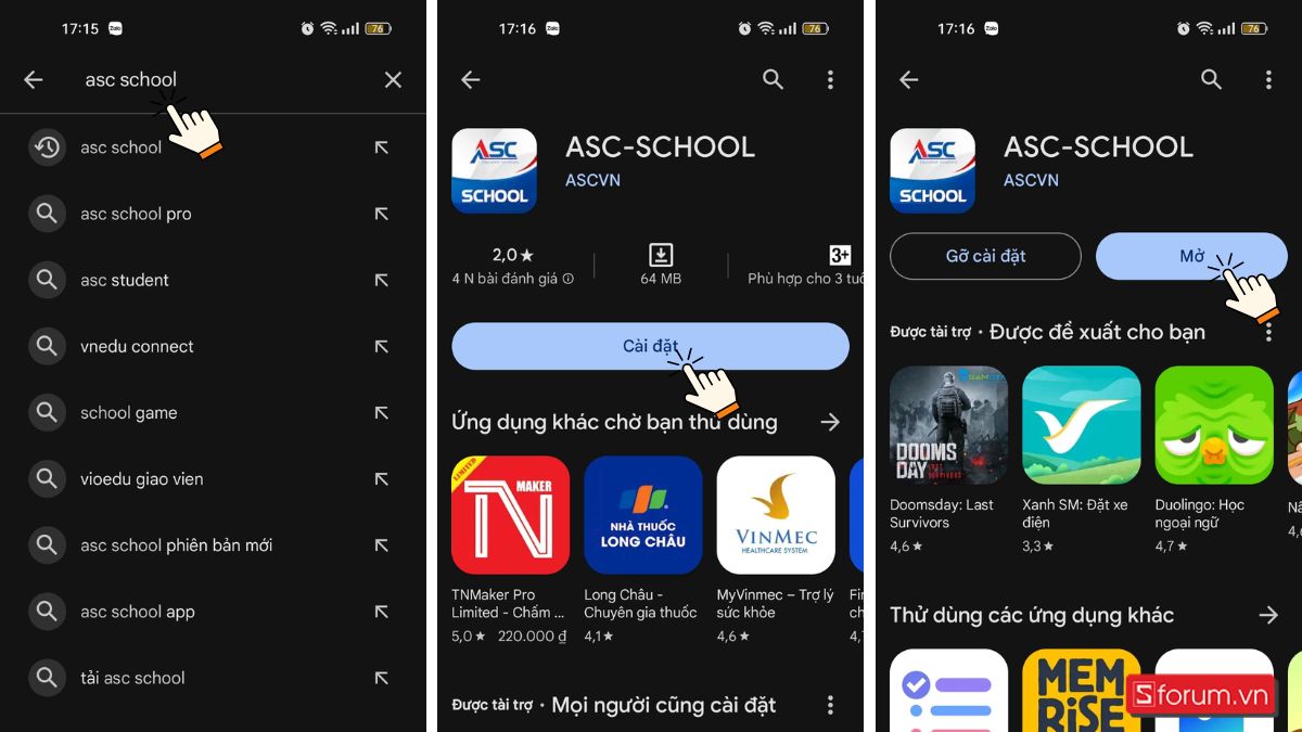 Hướng dẫn tải ASC-SCHOOL APK trên điện thoại Android