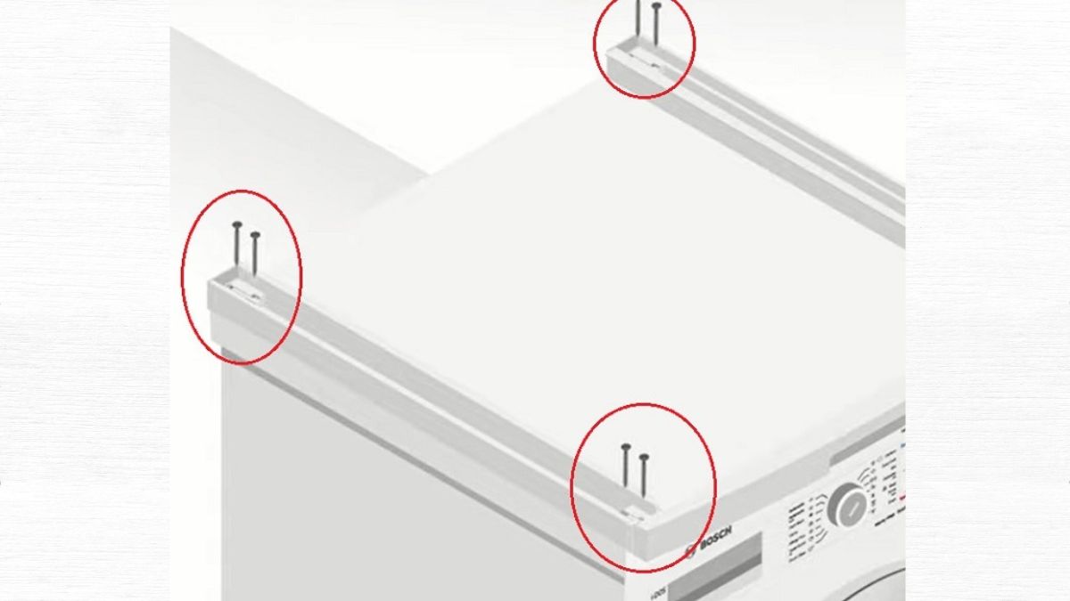 Cách đặt máy sấy trên máy giặt 2