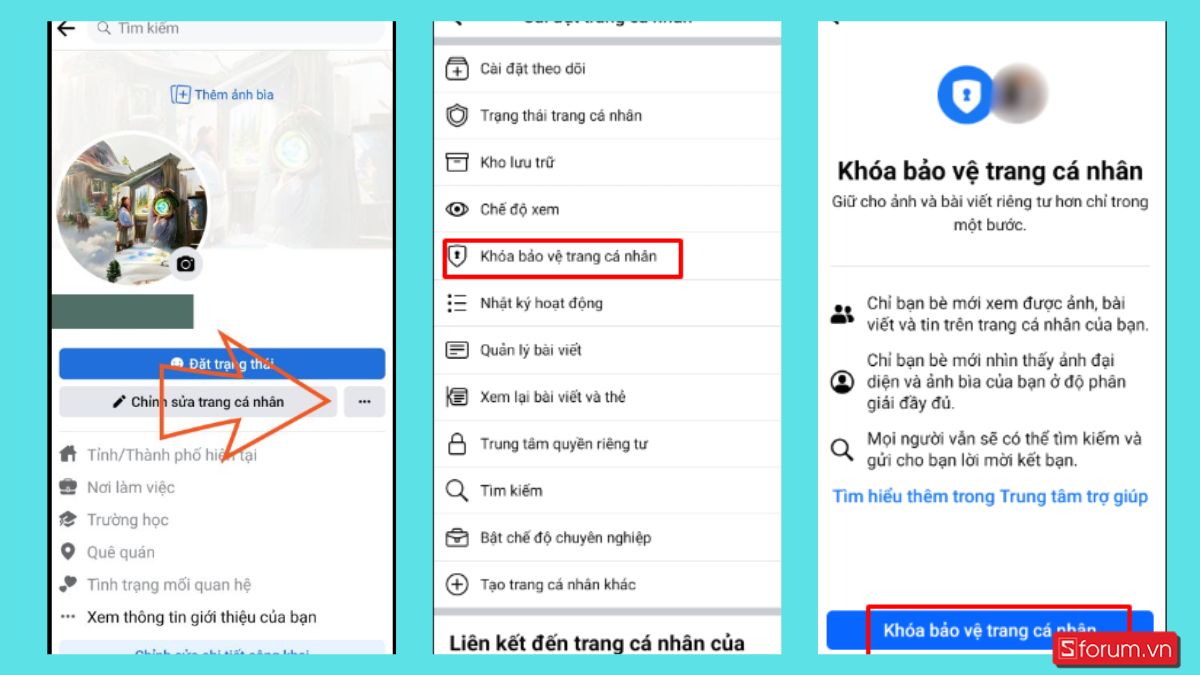 3. Khóa bảo vệ Facebook tạm thời