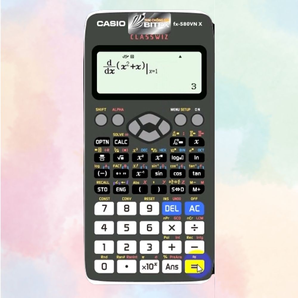 Cách tính đạo hàm bằng máy tính Casio Fx-580VN đơn giản và nhanh chóng 6