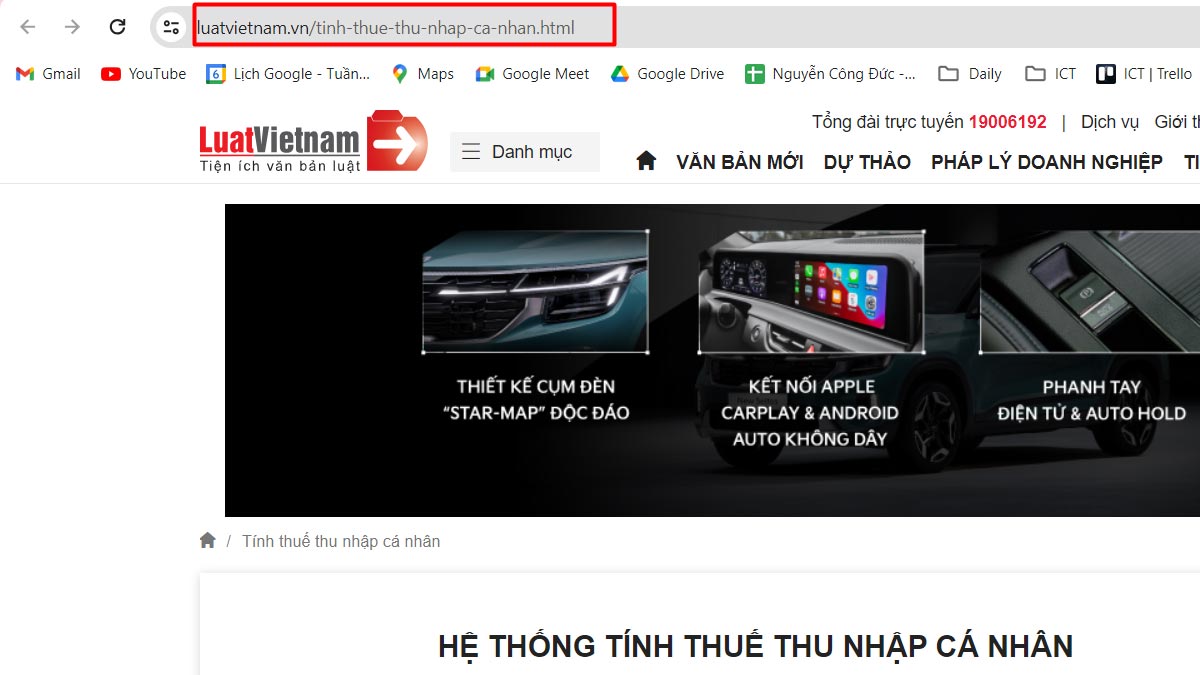 Cách tính thuế thu nhập cá nhân online năm 2024 bước 1