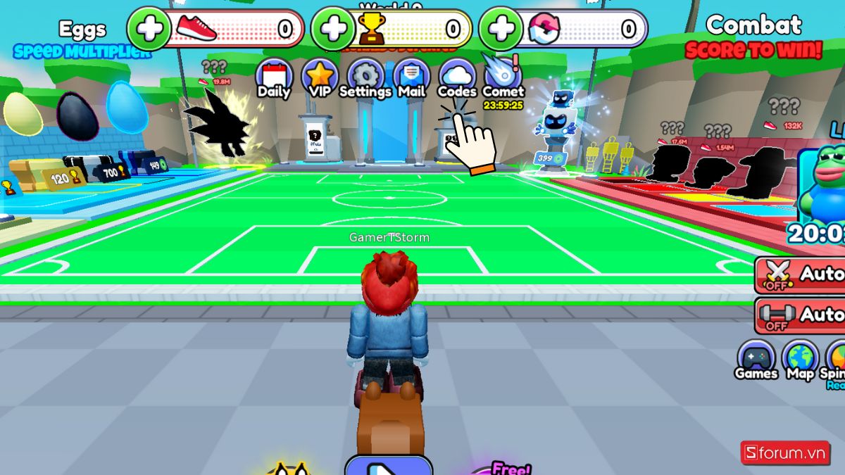 Cách nhập code Head Soccer Simulator trong Roblox bước 1