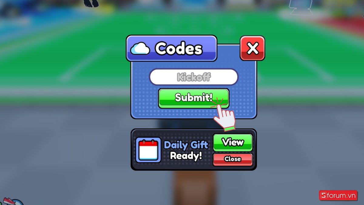 Cách nhập code Head Soccer Simulator trong Roblox bước 3