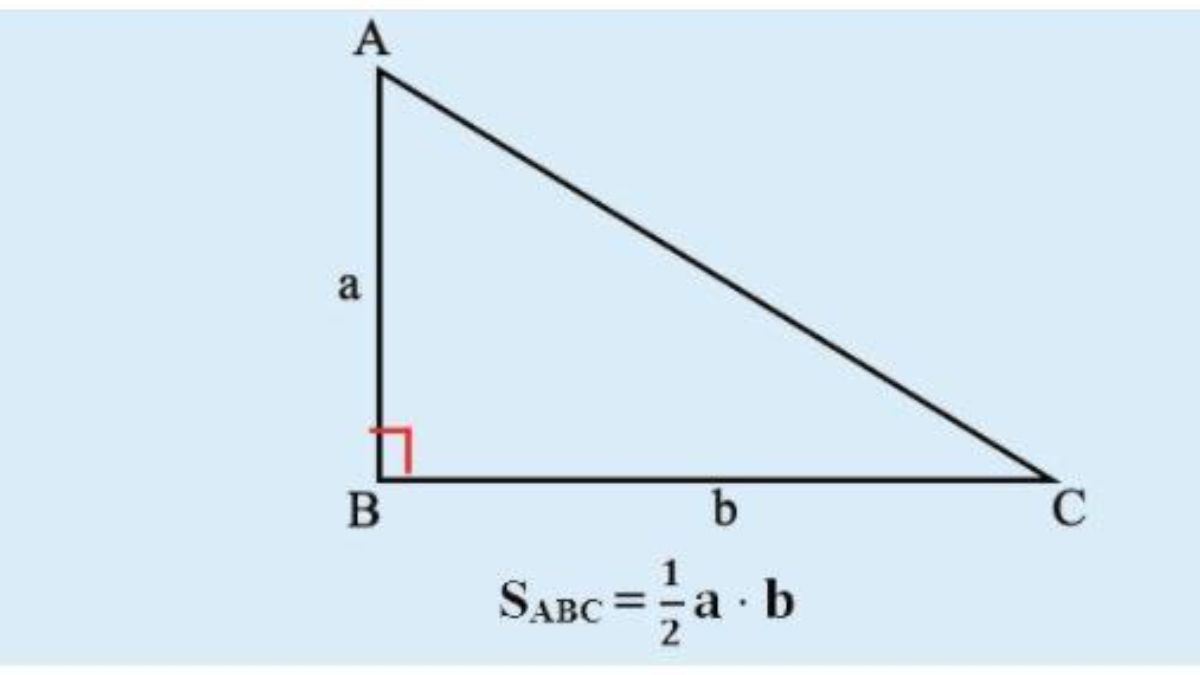 Công thức tính diện tích tam giác vuông