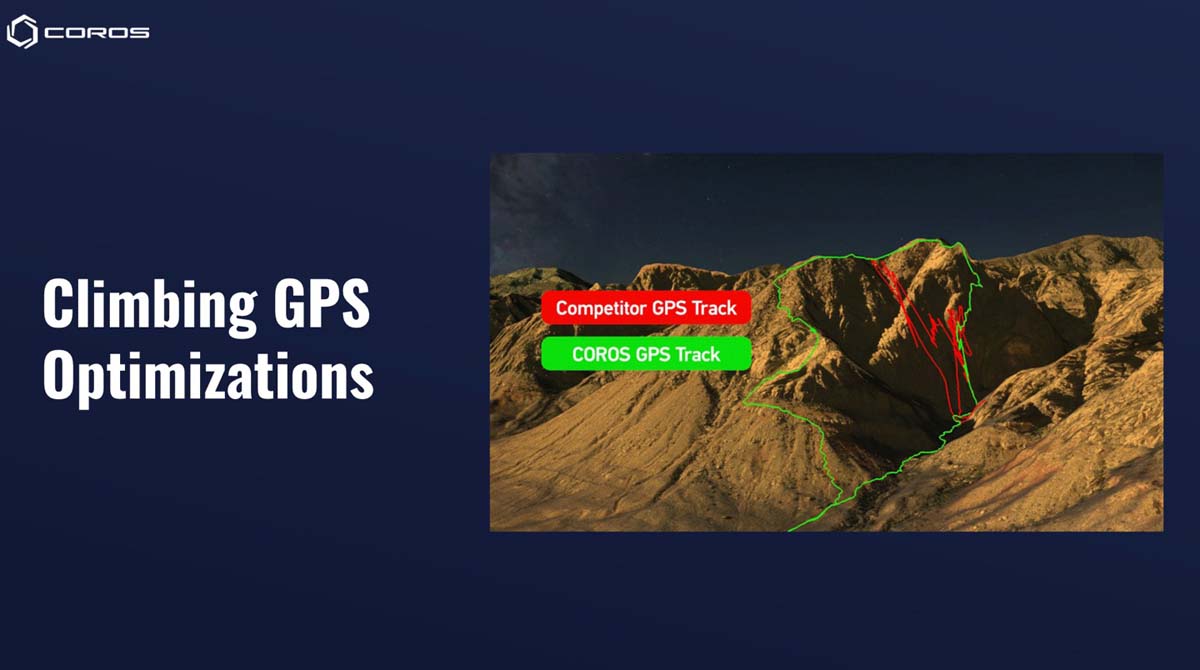 Chế độ GPS dành cho leo núi đã được cải thiện