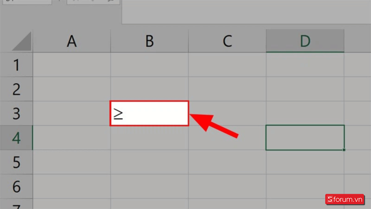 Cách đánh dấu lớn hơn hoặc bằng trong Excel bước 5