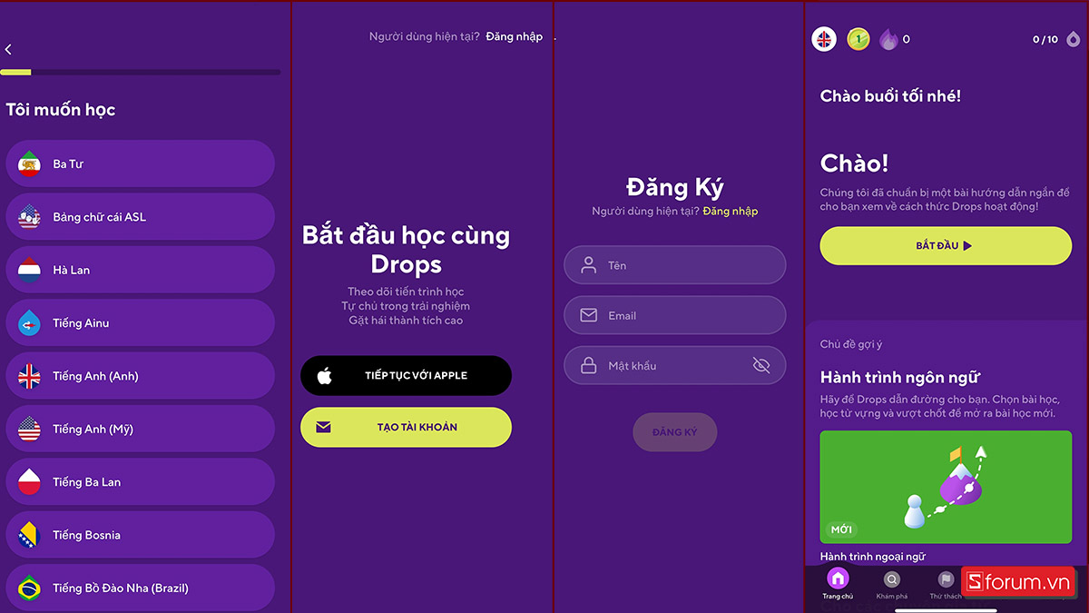 Cách đăng ký tài khoản Drops để sử dụng