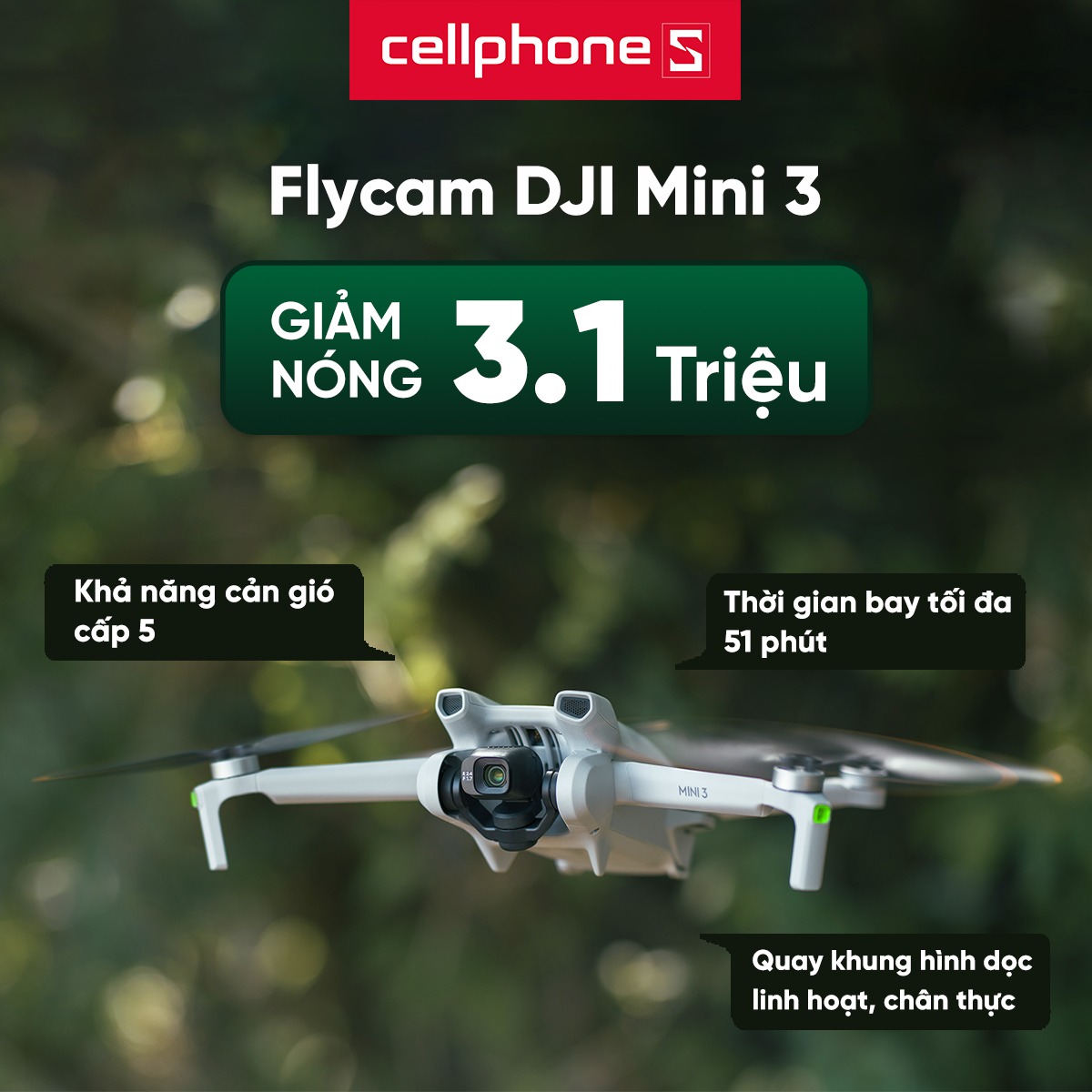 Mua flycam tầm trung tốt nhất hiện nay, đến ngay CellphoneS