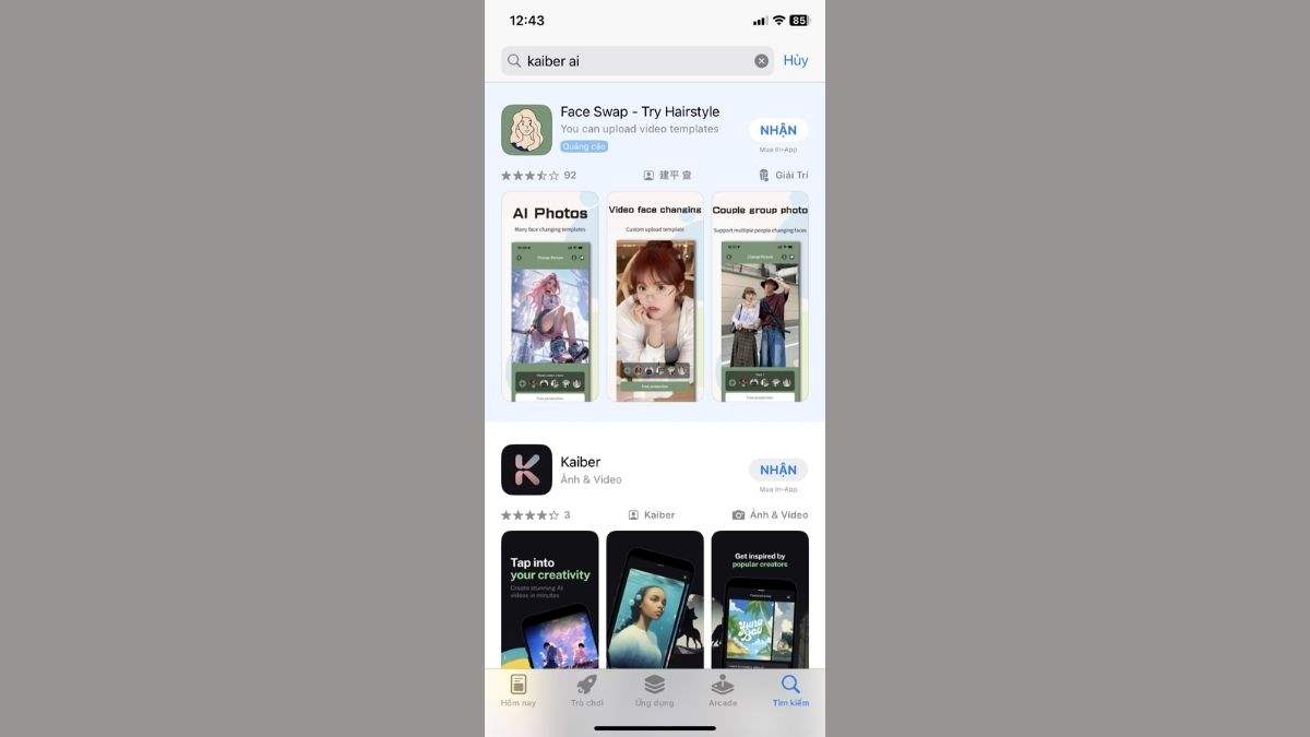 Hướng dẫn tải phần mềm Kaiber AI miễn phí trên điện thoại iOS bước 1