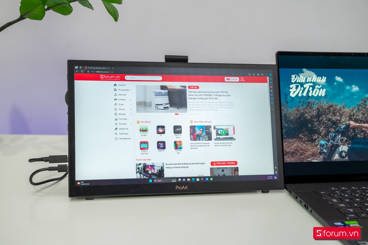 Asus ProArt 15.6 inch vô cùng phù hợp để làm việc và giải trí