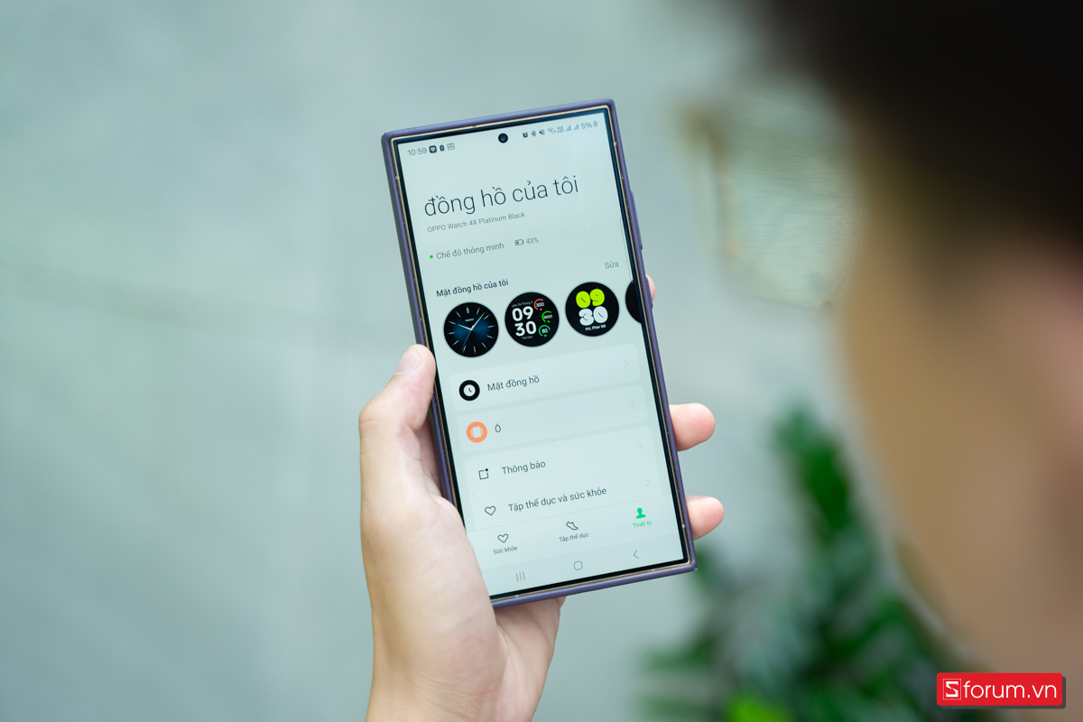 Ứng dụng kết nối giữa điện thoại và OPPO Watch X là ứng dụng OHealth