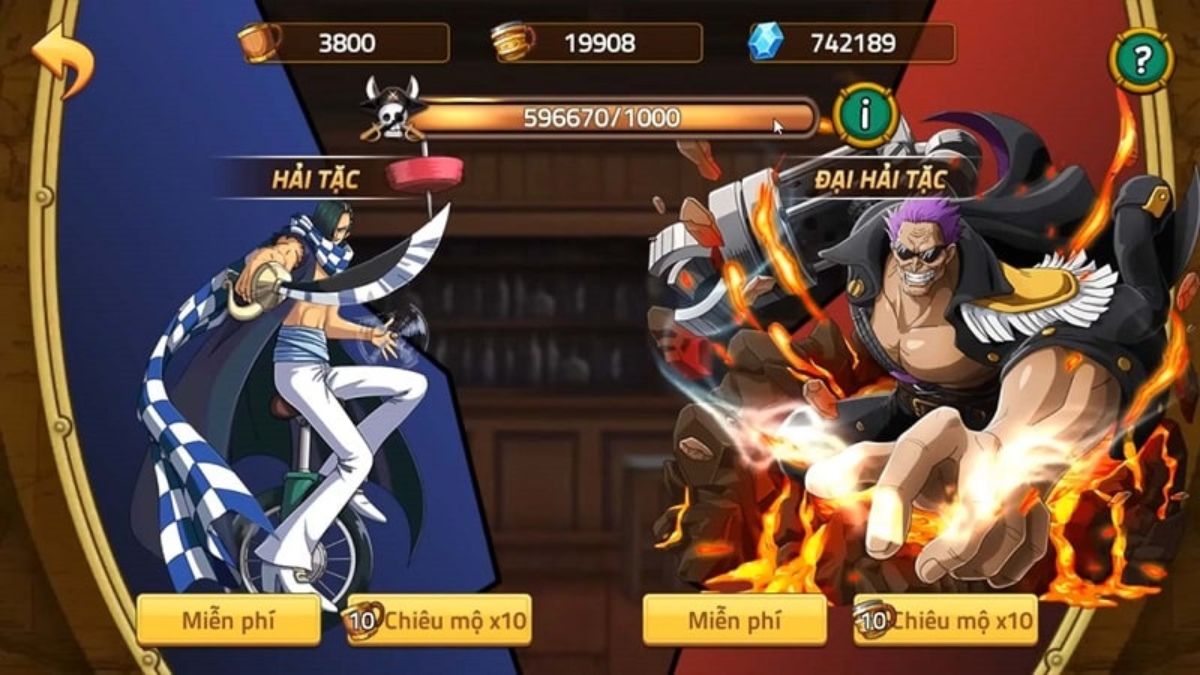 Bảng xếp hạng cấp bậc Huyền Thoại Hải Tặc tier list mới nhất