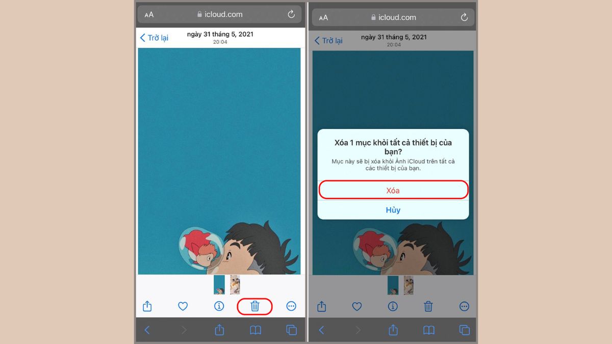Hướng dẫn xóa ảnh sao lưu trên iCloud