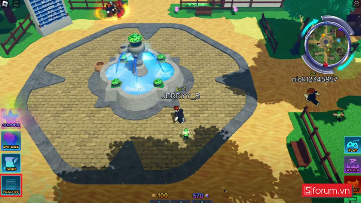 Cách nhập code Anime Switch bước 1