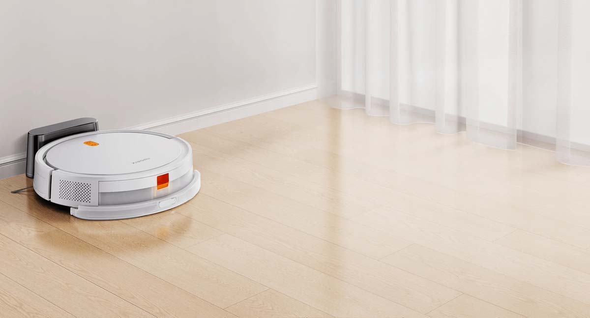 Xiaomi Robot Vacuum E5 có thiết kế gọn gàng, trang nhã và hiện đại